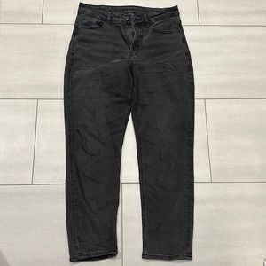 High Waisted Black Mom Jeans